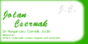 jolan csermak business card
